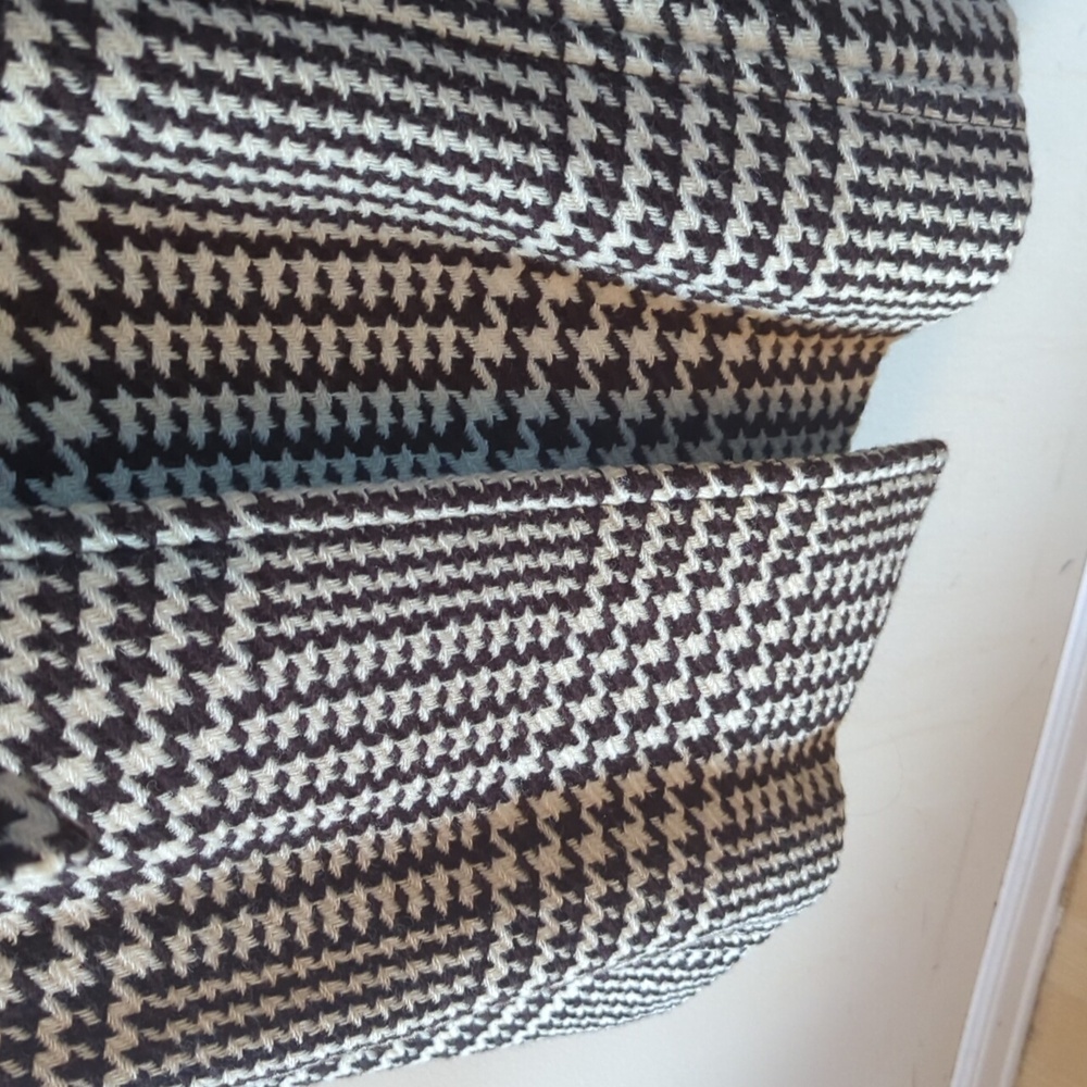 J.Crew Wool Blend Houndstooth Check Belted Wrap Trench Coat Classic 8 - Picture 10 of 16